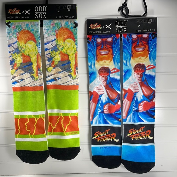 Odd Sox Other - Odd Sox Street Fighter Bundle 2 Pair Size 6-13
